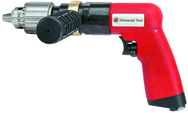 #UT8896R - 1/2" Reversing - Air Powered Drill - Handle Exhaust - Benchmark Tooling