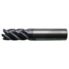 ‎1/2″ × 1/2″ × 5/8″ × 2-1/2″ RHS / RHC Solid Carbide 5-Flute High-Performance End Mill for Ferrous Material - Bright - Exact Industrial Supply