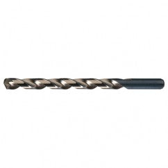 #40 RHS / RHC HSS-CO 8% (M42) 135 Degree Split Point Cobalt Heavy Duty Taper Length Drill - Straw / Gold Oxide - Benchmark Tooling