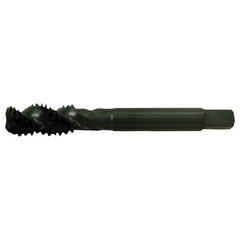 ‎3/8-16 UNC 3 Flute H3 HSS CNC Heavy Duty Bottoming Chamfer Spiral Flute Tap- Steam Oxide - Exact Industrial Supply