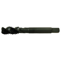 ‎#6-32 UNC 2 Flute H3 HSS CNC Heavy Duty Bottoming Chamfer Spiral Flute Tap- Steam Oxide - Exact Industrial Supply