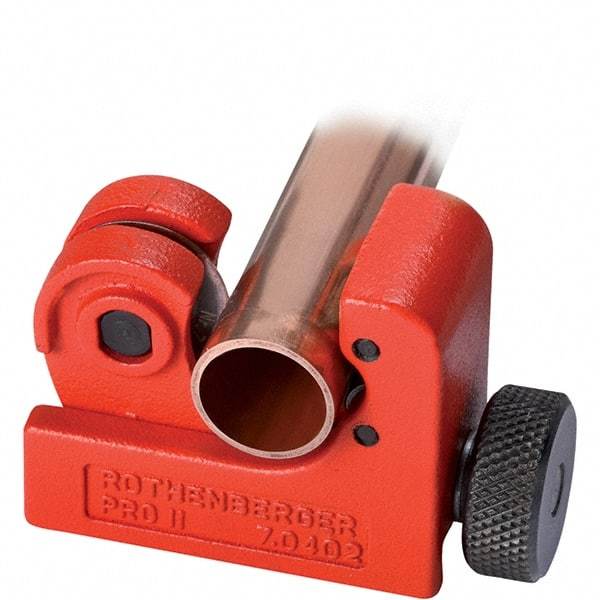 Rothenberger - 1/4" to 7/8" Pipe Capacity, Tube Cutter - Cuts Copper, 2-1/4" OAL - Benchmark Tooling