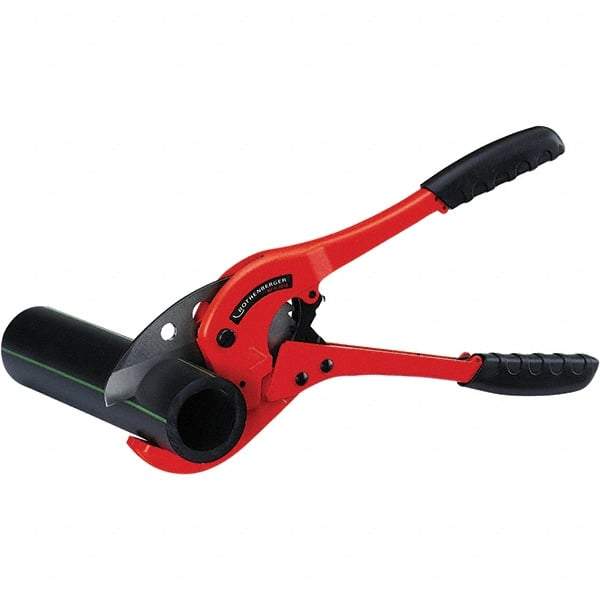 Rothenberger - 3" Pipe Capacity, Tube & Pipe Cutter - Cuts Plastic, PVC, CPVC, 19" OAL - Benchmark Tooling