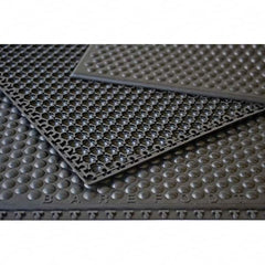 Barefoot - 3' Long x 4' Wide, Dry Environment, Anti-Fatigue Matting - Black, EPDM Rubber with EPDM Rubber Base - Benchmark Tooling