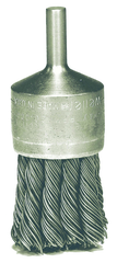 1-1/8'' Diameter - Knot Type Steel Wire End Brush - Benchmark Tooling