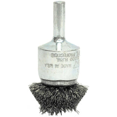 ‎1-1/2″ Circular Flared Crimped Wire End Brush, .008″ Stainless Steel Fill - Benchmark Tooling