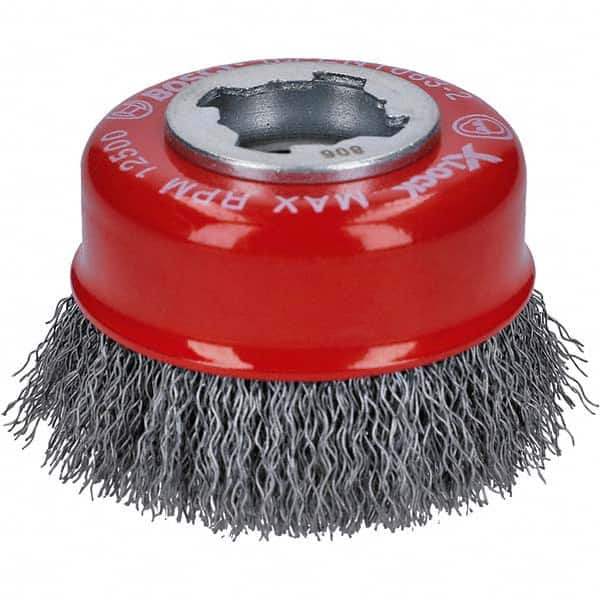 Bosch - 3" Diam 0.012" X-LOCK Carbon Steel Fill Cup Brush - Benchmark Tooling