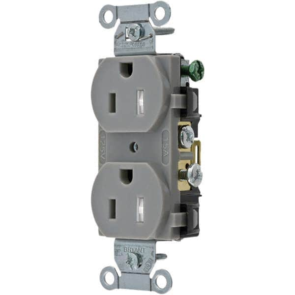 Bryant Electric - Straight Blade Receptacles Receptacle Type: Duplex Receptacle Grade: Commercial - Benchmark Tooling