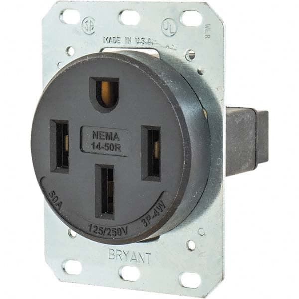 Bryant Electric - Straight Blade Receptacles Receptacle Type: Single Receptacle Grade: Industrial - Benchmark Tooling