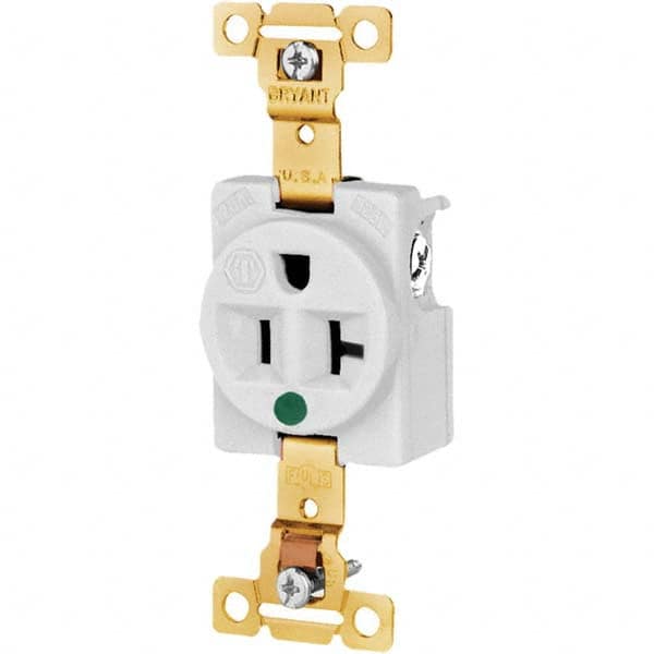 Bryant Electric - Straight Blade Receptacles Receptacle Type: Single Receptacle Grade: Hospital - Benchmark Tooling