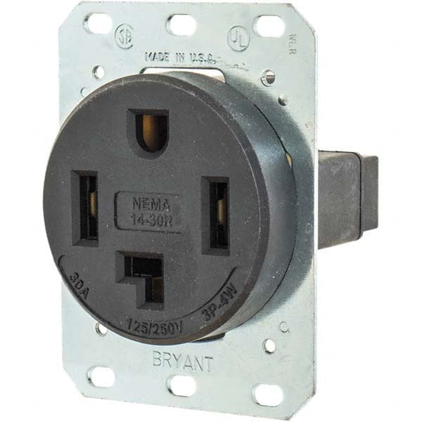 Bryant Electric - Straight Blade Receptacles Receptacle Type: Single Receptacle Grade: Industrial - Benchmark Tooling