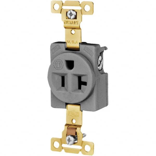 Bryant Electric - Straight Blade Receptacles Receptacle Type: Single Receptacle Grade: Industrial - Benchmark Tooling