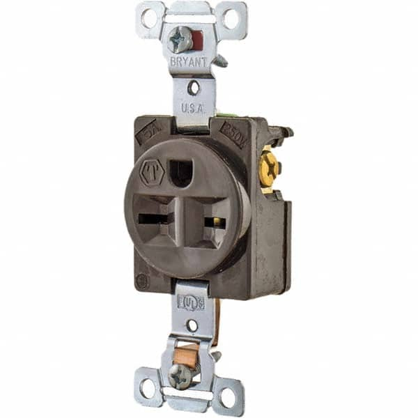 Bryant Electric - Straight Blade Receptacles Receptacle Type: Single Receptacle Grade: Industrial - Benchmark Tooling