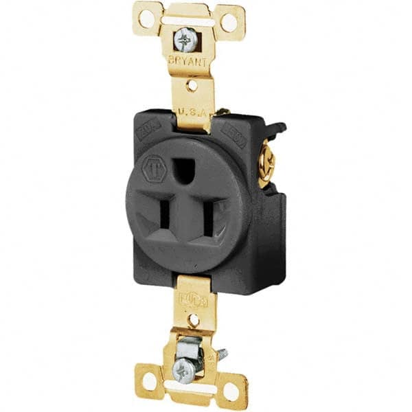 Bryant Electric - Straight Blade Receptacles Receptacle Type: Single Receptacle Grade: Industrial - Benchmark Tooling