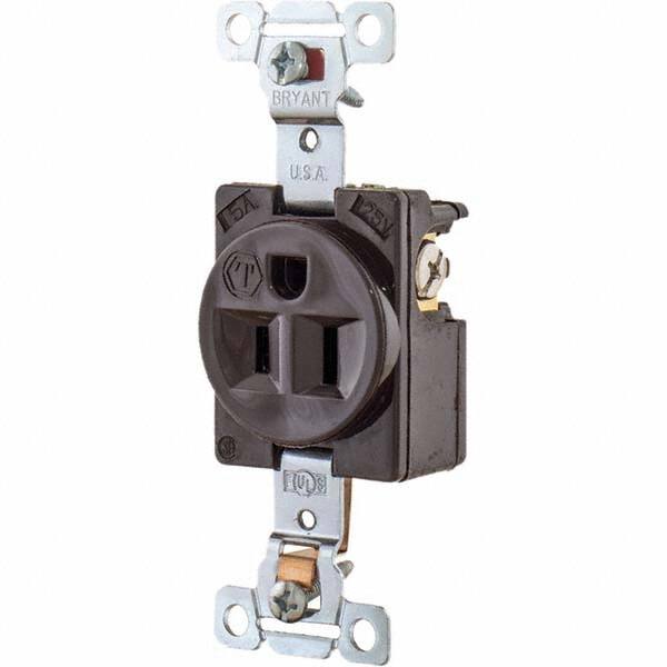 Bryant Electric - Straight Blade Receptacles Receptacle Type: Single Receptacle Grade: Industrial - Benchmark Tooling