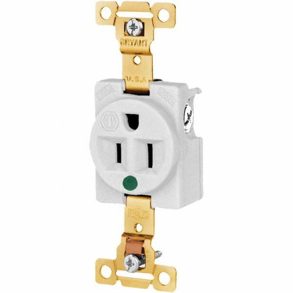 Bryant Electric - Straight Blade Receptacles Receptacle Type: Single Receptacle Grade: Hospital - Benchmark Tooling