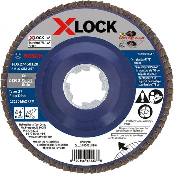 Bosch - Flap Discs Abrasive Type: Coated Flap Disc Type: Type 27 - Benchmark Tooling