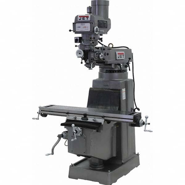 Jet - Knee Milling Machines Spindle Speed Control: Electronic Variable Speed Table Length (Inch): 10 - Benchmark Tooling