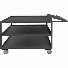 Durham - 1,200 Lb Capacity, 36-1/4" Wide x 63-1/4" Long x 40-11/16" High Order Picking Cart - Benchmark Tooling