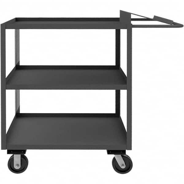 Durham - 3,000 Lb Capacity, 24-1/4" Wide x 75-1/4" Long x 51-1/16" High Order Picking Cart - Benchmark Tooling