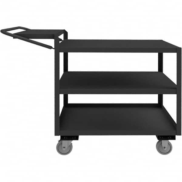 Durham - 1,200 Lb Capacity, 24-1/4" Wide x 52-3/8" Long x 40-1/4" High Order Picking Cart - Benchmark Tooling