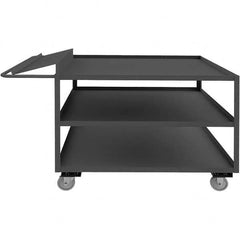 Durham - 1,200 Lb Capacity, 30-1/4" Wide x 87-1/4" Long x 40-11/16" High Order Picking Cart - Benchmark Tooling