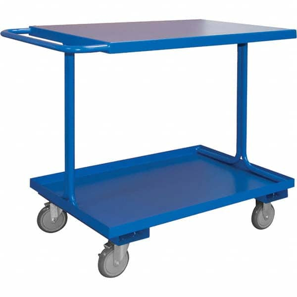 Durham - 1,200 Lb Capacity, 24" Wide x 42" Long x 35-13/16" High Access Shelf Cart - Benchmark Tooling