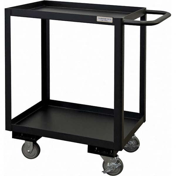 Heavy-Duty Service Utility Cart: Gray Polyurethane Wheels