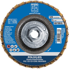 PFERD - Flap Discs; Abrasive Type: Coated & Non-Woven Combo ; Flap Disc Type: Compact ; Disc Diameter (Inch): 5 ; Abrasive Material: Ceramic Oxide ; Grit: 60 ; Attaching System: Hub - Exact Industrial Supply