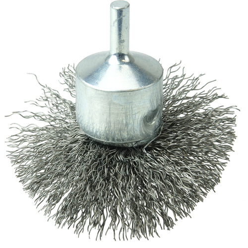 3″ Circular Flared Crimped Wire End Brush, .014″ Steel Fill - Benchmark Tooling