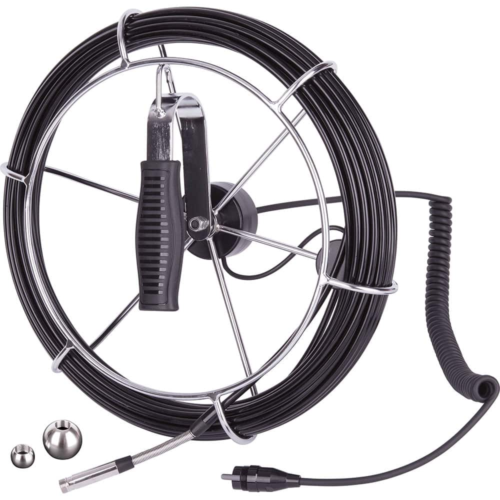 REED Instruments - Camera & Borescope Accessories; Accessory Type: Reel ; For Use With: REED R8500 Video Inspection Camera ; Waterproof: Yes ; Size (mm): 9.8 ; Size (Feet): 65.6 (Cable Length) ; Includes: 9.8mm Camera Head on Cable Reel; (2) Ball Guides - Exact Industrial Supply