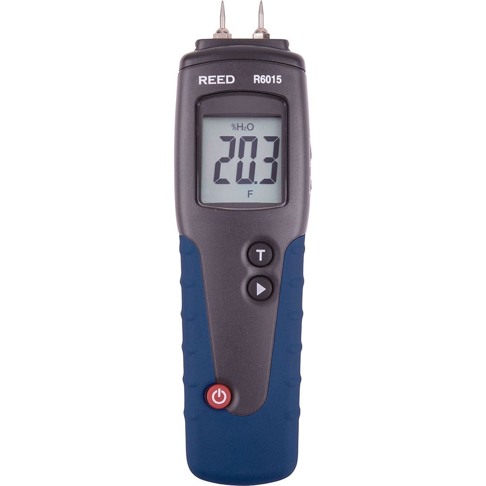 REED Instruments - Moisture Meters & Analyzers; Type: Wood Moisture Meter ; Applications: Construction and Building Projects Remediation and Restoration Woodworking ; Accuracy (Percentage): ?1% ; Minimum Operating Temperature (F): 32.000 ; Maximum Operat - Exact Industrial Supply