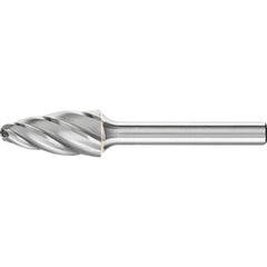 PFERD - SF-5, 1/2" Cut Diam, 1/4" Shank Diam, Carbide End Cut Aluma Cut Tree with Radius End Burr - Exact Industrial Supply