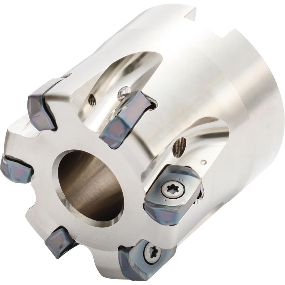 Kyocera - Indexable High-Feed Face Mills; Cutting Diameter (mm): 69.00 ; Maximum Depth of Cut (mm): 2.50 ; Arbor Hole Diameter (mm): 31.75 ; Overall Height (mm): 63.00000 ; Series: MFH ; Cutter Style: MFH - Exact Industrial Supply