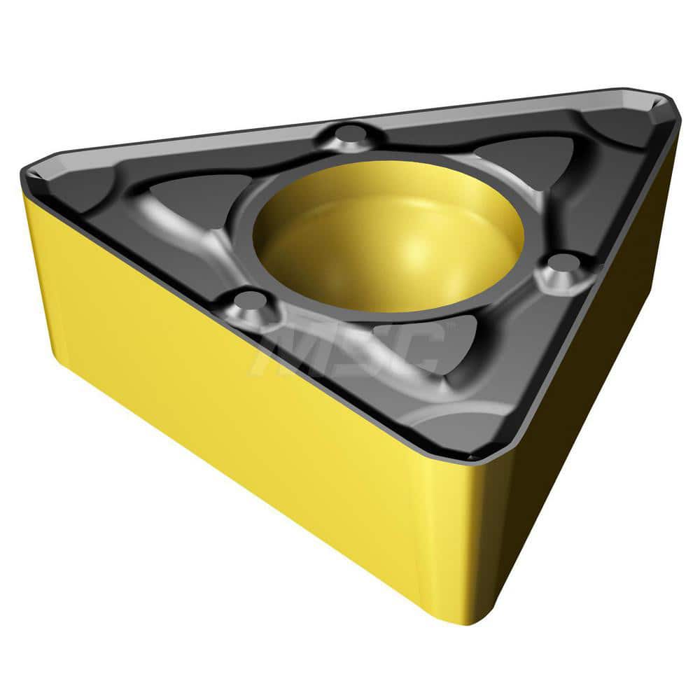 TCMX32.52-WM 4415 Carbide Turning Insert Al2O3/TiN/TiCN Finish, Neutral, 3/8″ Inscribed Circle, 0.0313″ Corner Radius, 5/32″ Thick, 60° Trigon