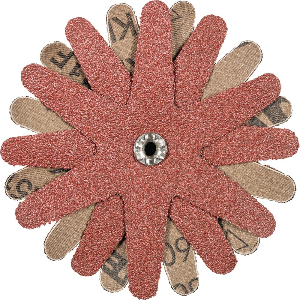 PFERD - Sanding Stars; Abrasive Type: Coated ; Abrasive Material: Aluminum Oxide ; Star Diameter (Inch): 4 ; Grit: 60 ; Grade: Coarse ; Connector Type: Arbor - Exact Industrial Supply