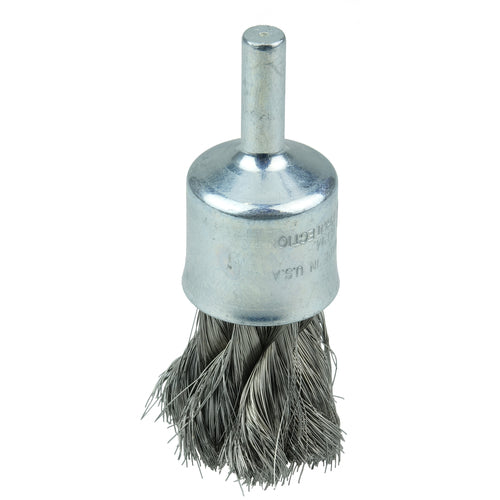 1/2″ Knot Wire End Brush, .006″ Stainless Steel Fill - Benchmark Tooling