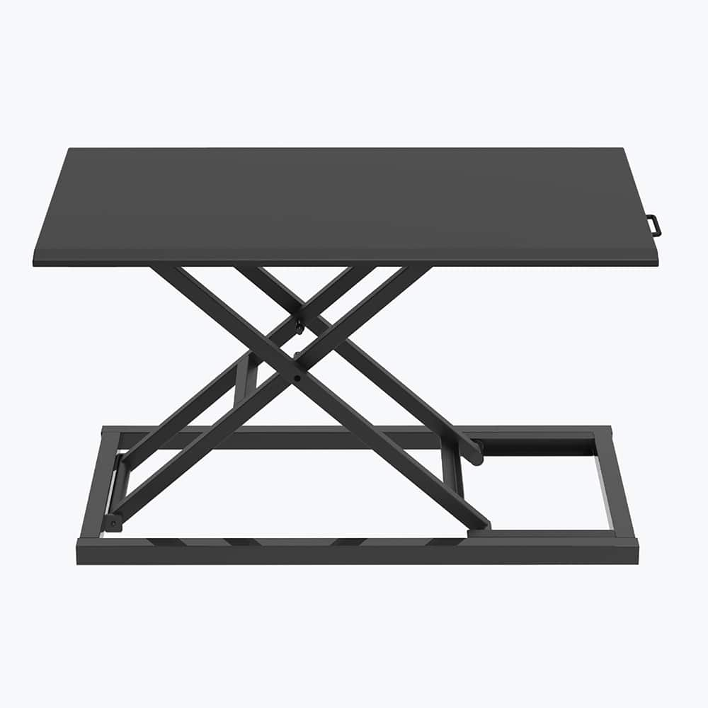 Luxor - Office Desks; Type: Sit/Stand Workstation ; Center Draw: No ; Color: BLack ; Material: Steel; Powder Coat; MDF ; Width (Inch): 29 ; Depth (Inch): 17-3/4 - Exact Industrial Supply