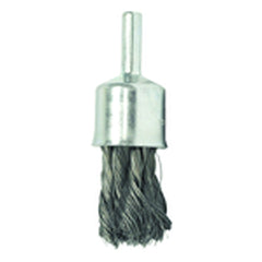 1/2″ Diameter - Knot Type Steel Wire End Brush - Benchmark Tooling