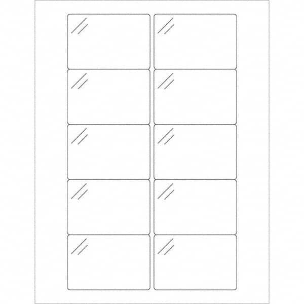 Tape Logic - Pack of (10), 100 Sheet 3" x 2" Crystal Clear Polyester Laser Labels - Benchmark Tooling