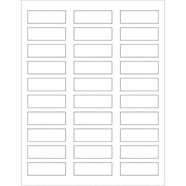 Tape Logic - Pack of (30), 100 Sheet 2-1/4" x 3/4" White Permanent Acrylic Laser Labels - Benchmark Tooling