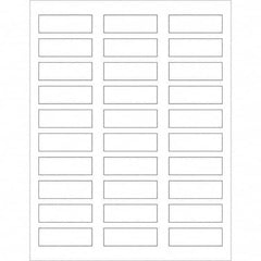 Tape Logic - Pack of (30), 100 Sheet 2-1/4" x 3/4" White Permanent Acrylic Laser Labels - Benchmark Tooling