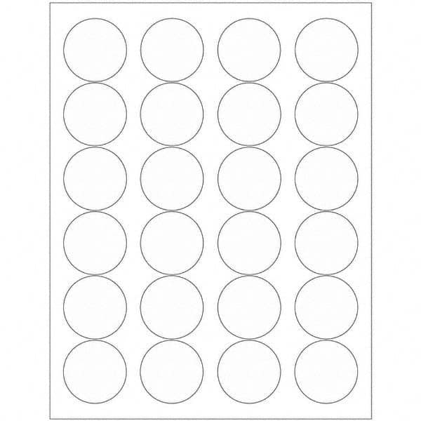 Tape Logic - Pack of (24), 100 Sheet 1.66" x 1-21/32" Clear Permanent Acrylic Laser Labels - Benchmark Tooling