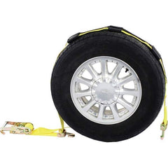 US Cargo Control - Tow Rope, Cable & Chain Type: Wheel Strap with Swivel Hooks & Rubber Blocks Material: Polyester - Benchmark Tooling