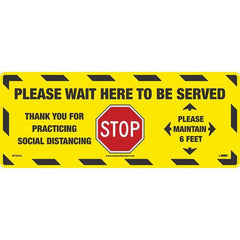 NMC - Adhesive Backed Floor Signs Message Type: COVID-19 Graphic Type: Stop Sign - Benchmark Tooling