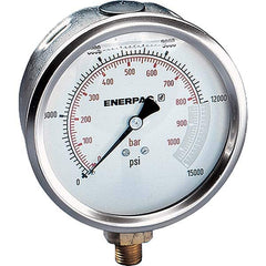 Enerpac - Hydraulic Pressure Gages & Adapters Type: Glycerine Filled Pressure Rating: 15000 - Benchmark Tooling