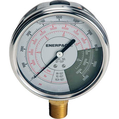 Enerpac - Hydraulic Pressure Gages & Adapters Type: Glycerine Filled Pressure Rating: 10000 - Benchmark Tooling