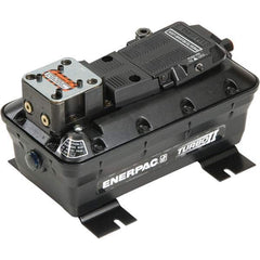 Enerpac - Power Hydraulic Pumps & Jacks Type: Air-Hydraulic Oil Capacity: 127 cu. In. - Benchmark Tooling