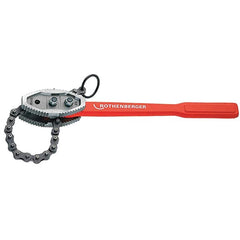 Rothenberger - 64" Max Pipe Capacity, 57" Long, Chain Tong Wrench - 12" Actual OD, 63-1/2" Handle Length - Benchmark Tooling