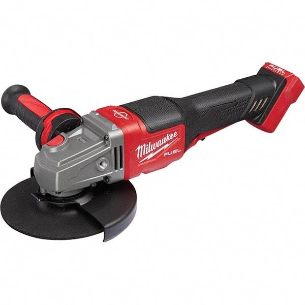 Milwaukee Tool - 4-1/2 - 6" Wheel Diam, 9,000 RPM, Cordless Angle & Disc Grinder - 5/8-11 Spindle, 18 Volts, Side Exhaust - Benchmark Tooling